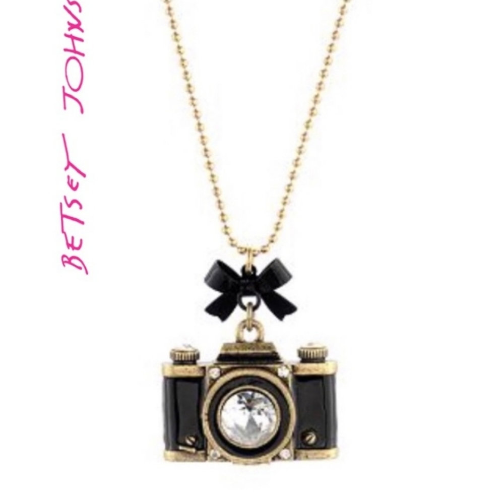 Betsey Johnson Camera necklace